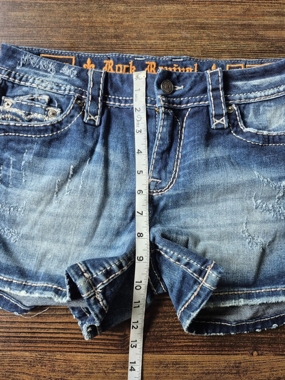 Rock Revival Magnor Easy Short Denim Size 27 Womens - Picture 5 of 9